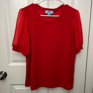Women’s CeCe Blouse - Large, Red
